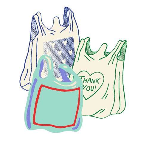 dessin sac plastique